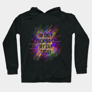 Im Only Talking to My Cat Today Hoodie